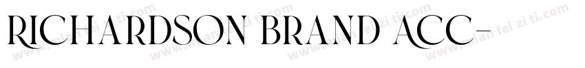 Richardson Brand Acc字体转换